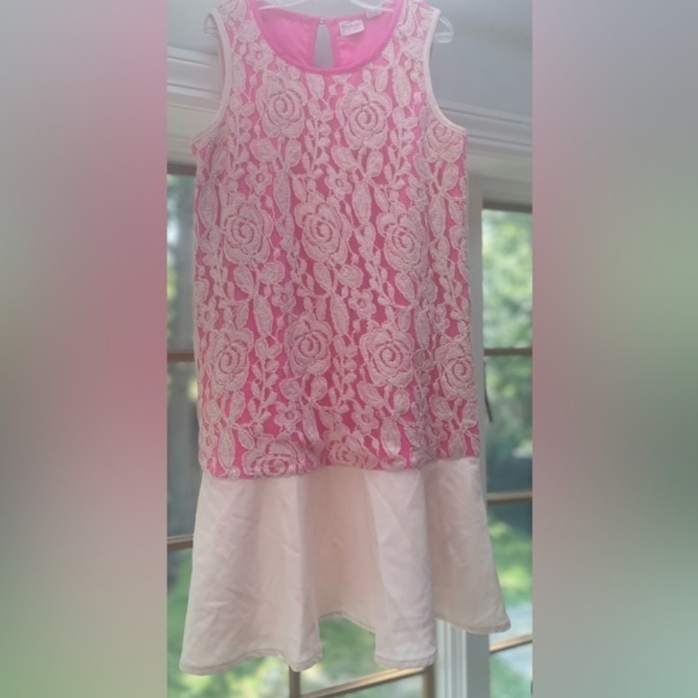 Ted Baker Dress Lace Overlay Semi-Formal Party Pink Girl’s 12